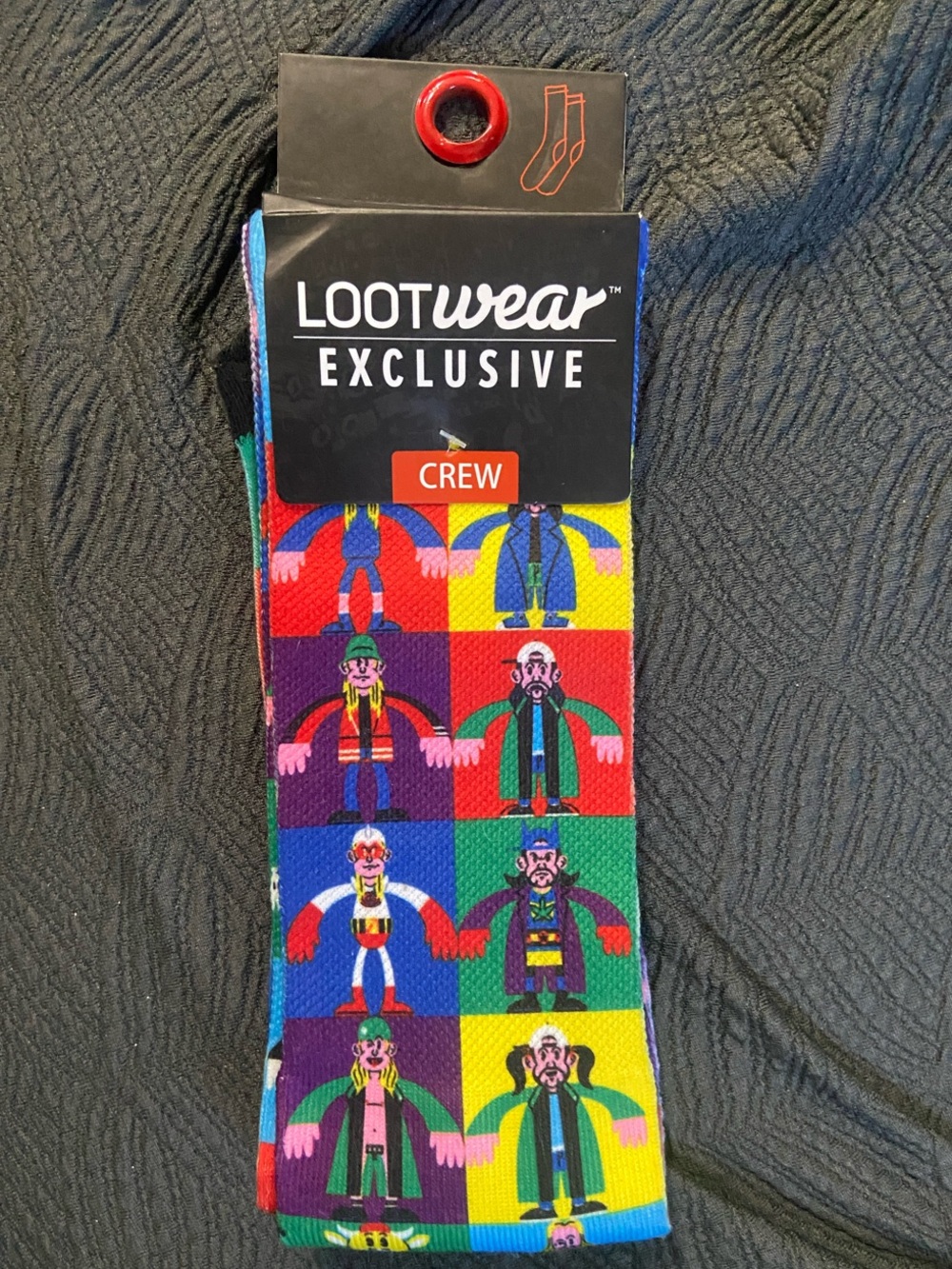 Loot Wear Exclusive Men’s Crew Socks - Jay and Silent Bob multi color character